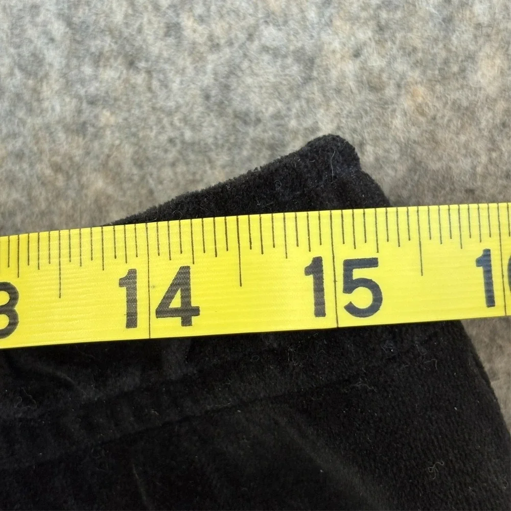 St John Sport Velour Lounge Pants Womens M Black Stretch Athleisure USA